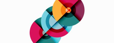 Gölgeler ile çevreler küçük geometrik bileşim soyut arkaplan