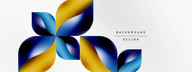 Vektör soyut geometrik arkaplan. Tekno çiçek yaprakları konsepti. Duvar kağıdı ya da doku tasarımı, parlak poster, afiş, broşür