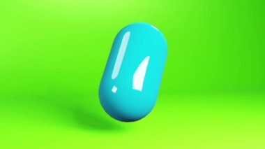 3 boyutlu hap animasyonu. Kusursuz döngü videosu