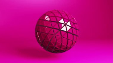 Abstract rotation ball or sphere backdrop - futuristic techno motion graphics background. Seamless 3d looping video animation
