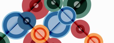 Gölgeler ile çevreler küçük geometrik bileşim soyut arkaplan