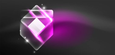 Neon hız oku ve çizgi arka planı şekillendirir. Parlak arka planlı yüksek teknoloji konsepti. Karanlıkta parlayan ışık efekti