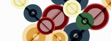 Gölgeler ile çevreler küçük geometrik bileşim soyut arkaplan