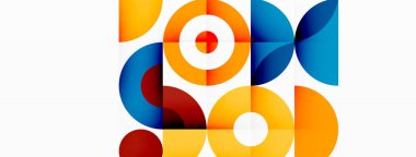 Renkli çember soyut arkaplan. Duvar kağıdı, afiş, sunum, arkaplan şablonu