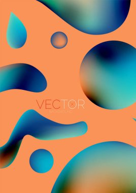 Fluid shapes vertical wallpaper background. Vector illustration for banner background or landing page