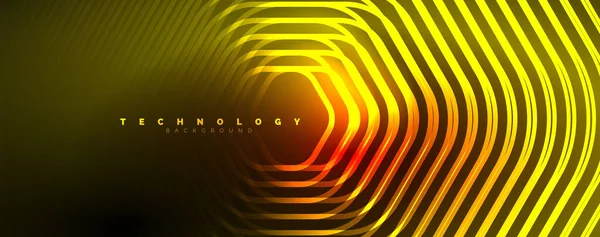 stock vector Techno shiny hexagons abstract background, technology energy space light concept, abstract background wallpaper design