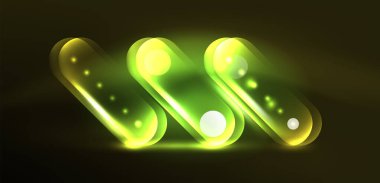 Soyut parlak neon ışıklı tekno daireler arka planı