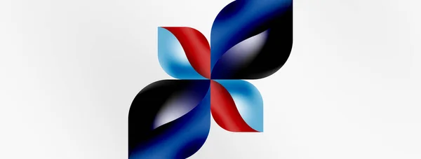Vektor Abstrakten Geometrischen Hintergrund Techno Blütenblätter Konzept Tapeten Oder Texturdesign — Stockvektor