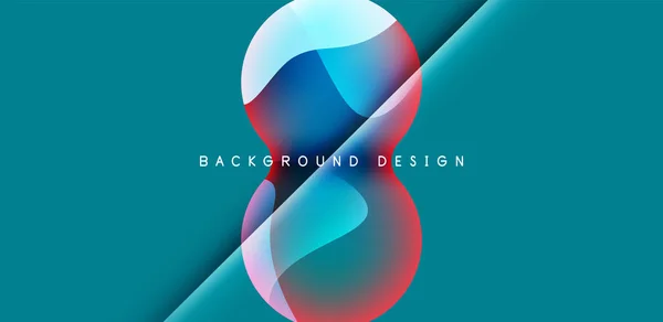 Spheres Circles Abstract Background Trendy Colorful Design Vector Illustration Wallpaper — Vetor de Stock