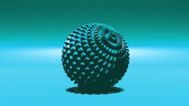 Abstract rotation ball or sphere backdrop - futuristic techno motion graphics background. Seamless 3d looping video animation