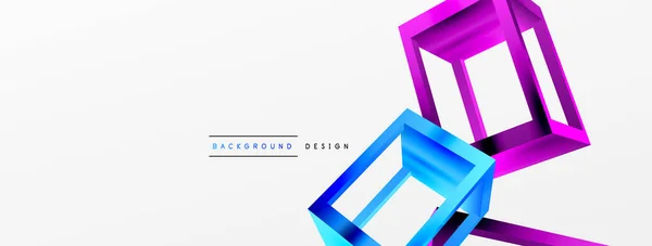 Cube Shapes Vector Geometric Background Trendy Techno Business Template Wallpaper — стоковый вектор