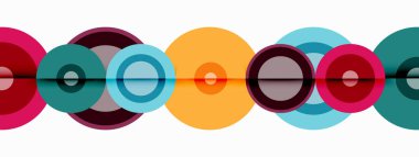 Gölgeler ile çevreler küçük geometrik bileşim soyut arkaplan
