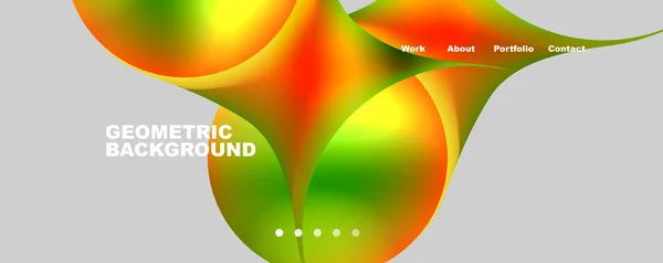 Shapes Circles Geometric Abstract Background Vector Illustration Wallpaper Banner Background — Stok Vektör