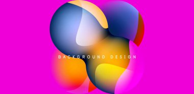 Spheres and circles abstract background, trendy colorful design. Vector Illustration For Wallpaper, Banner, Background, Card, Book Illustration, landing page