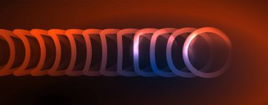 Neon parlak daireler soyut arkaplan, teknoloji enerji alanı ışık konsepti, soyut arkaplan duvar kağıdı tasarımı