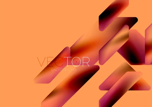 Fluid Color Dynamic Geometric Shapes Abstract Background Vector Illustration Wallpaper — Stockový vektor