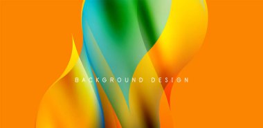 Zarif dalgalar ve akan sıvı soyut arka plan. Kapaklar, şablonlar, el ilanları, afişler, broşürler, afişler için şablon