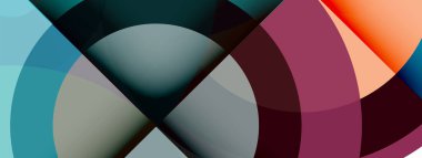 Gölgeler ile çevreler küçük geometrik bileşim soyut arkaplan