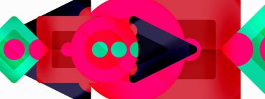 Triangles and circles abstract background for wallpaper, banner, background, card, book Illustration, landing page