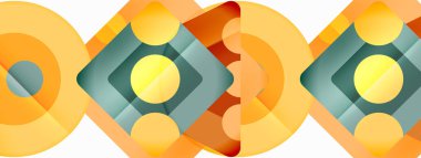 Trendy minimal geometric abstract background. Triangles, squares and circles bright colors backdrop. Vector Illustration For Wallpaper, Banner, Background, Card, Book Illustration, landing page