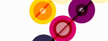 Gölgeler ile çevreler küçük geometrik bileşim soyut arkaplan