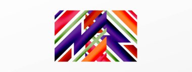 Minimum geometrik soyut arkaplan. Dinamik 3D çizgi kompozisyonu. Duvar kağıdı, afiş, arkaplan veya iniş için moda tekno iş şablonu