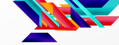 Minimum geometrik soyut arkaplan. Dinamik 3D çizgi kompozisyonu. Duvar kağıdı, afiş, arkaplan veya iniş için moda tekno iş şablonu