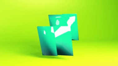 3D soyut geometrik şekil hareketi grafikleri