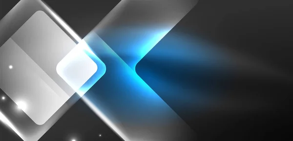 Стрелка Неоновой Скорости Линия Формирует Фон Tech Concept Shiny Backdrop — стоковый вектор