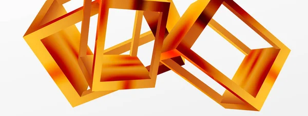 Cube Shapes Vector Geometric Background Trendy Techno Business Template Wallpaper — Stockový vektor