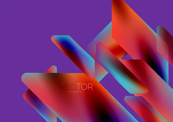 Fluid Color Dynamic Geometric Shapes Abstract Background Vector Illustration Wallpaper — Vetor de Stock