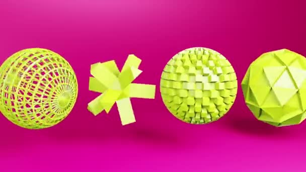 3D球組成シームレスモーショングラフィックスの背景 ループビデオ — ストック動画