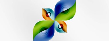 Vektör soyut geometrik arkaplan. Tekno çiçek yaprakları konsepti. Duvar kağıdı ya da doku tasarımı, parlak poster, afiş, broşür