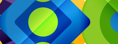 Triangles and circles abstract background for wallpaper, banner, background, card, book Illustration, landing page