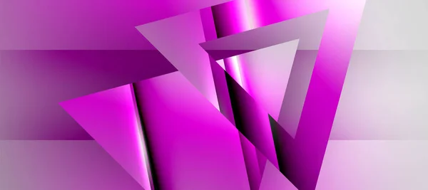 Triangle Abstract Background Shiny Glossy Effects Vector Illustration Wallpaper Banner — Vetor de Stock