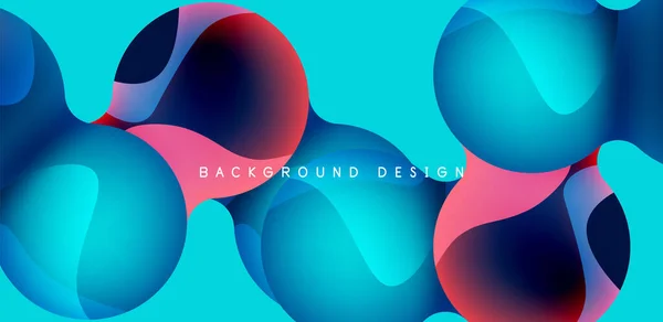 Bright Abstract Background Glossy Shiny Circle Sphere Composition Minimalist Geometric — Image vectorielle