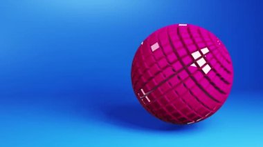 Abstract rotation ball or sphere backdrop - futuristic techno motion graphics background. Seamless 3d looping video animation