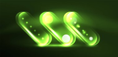 Soyut parlak neon ışıklı tekno daireler arka planı