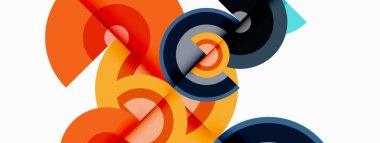 Gölgeler ile çevreler küçük geometrik bileşim soyut arkaplan