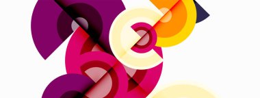 Gölgeler ile çevreler küçük geometrik bileşim soyut arkaplan