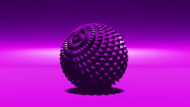 Abstract Rotation Ball Sphere Backdrop Futuristic Techno Motion Graphics Background — Vídeos de Stock