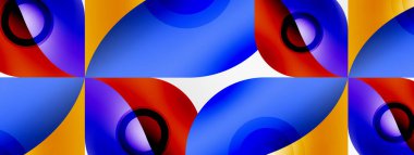 Vektör soyut geometrik arkaplan. Tekno çiçek yaprakları konsepti. Duvar kağıdı ya da doku tasarımı, parlak poster, afiş, broşür