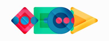 Triangles and circles abstract background for wallpaper, banner, background, card, book Illustration, landing page