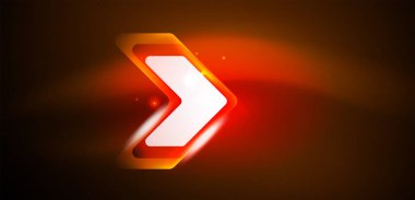 Neon parıldayan tekno çizgiler ve oklar, yüksek teknolojili soyut arkaplan şablonu