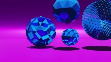 3d glass sphere background motion graphics, seamless looping video
