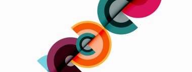 Gölgeler ile çevreler küçük geometrik bileşim soyut arkaplan