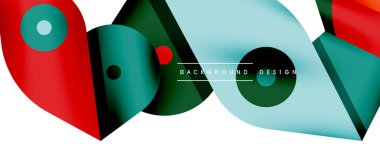 Minimum geometrik duvar kağıdı. Yaratıcı soyut arka plan. Duvar kağıdı arkaplanı ya da iniş sayfası için basit çizgiler ve daire kompozisyon vektör illüstrasyonu