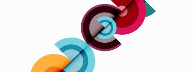 Gölgeler ile çevreler küçük geometrik bileşim soyut arkaplan