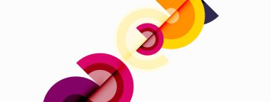 Gölgeler ile çevreler küçük geometrik bileşim soyut arkaplan