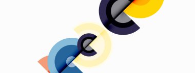 Gölgeler ile çevreler küçük geometrik bileşim soyut arkaplan